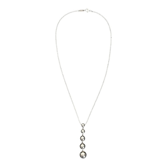 Tiffany & Co. • Sterling Silver Graduated Bead Ball Drop Pendant 16” Necklace - Picture 6 of 6